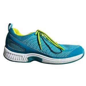 Orthofeet Biofit Diabetic Blue Comfort Shoes Women 10B Blue Green Walking Casual